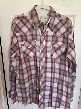 Men’s Roper long sleeve snap front size L